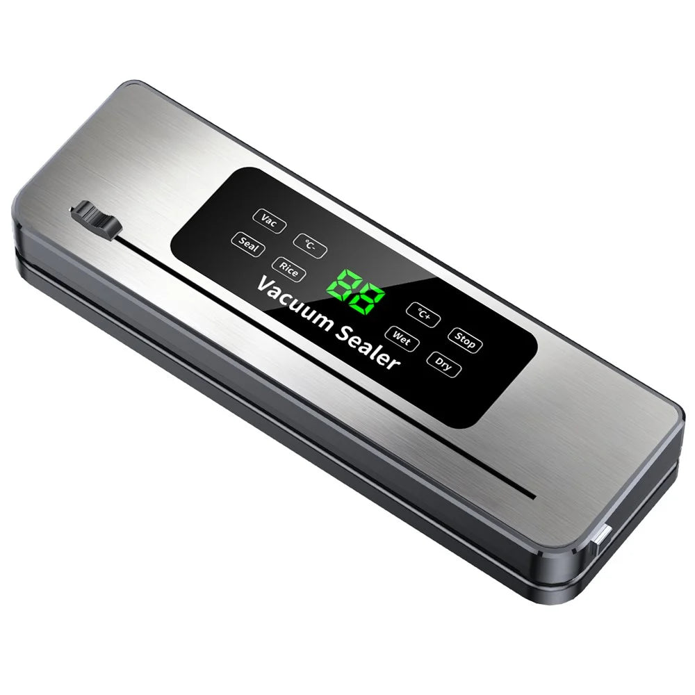 816 Vacuum Sealer with 10 Vacuum Bags Dry Wet Dual Use Food Packaging Machine for Home / Commercial - 1