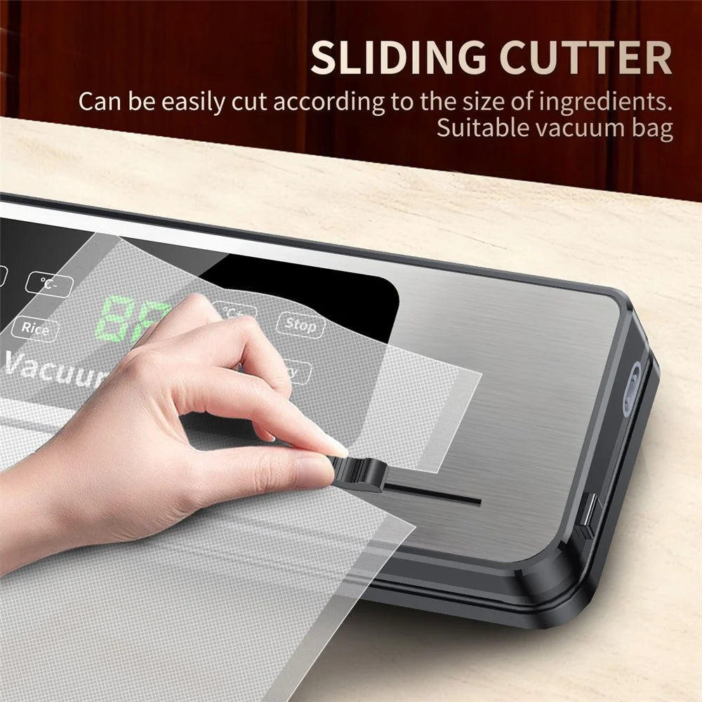 816 Vacuum Sealer with 10 Vacuum Bags Dry Wet Dual Use Food Packaging Machine for Home / Commercial - 6