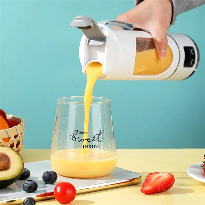 450ml Portable Juicer Cup USB Rechargeable 12 Blade Wireless Fruit Mixer Blender - White - 2