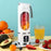 450ml Portable Juicer Cup USB Rechargeable 12 Blade Wireless Fruit Mixer Blender - White - 7