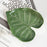 Creative Leaf Shape Ceramic Spoon Rest Dish Kitchen Utensil Holder Decorative Bowl - Green - 1