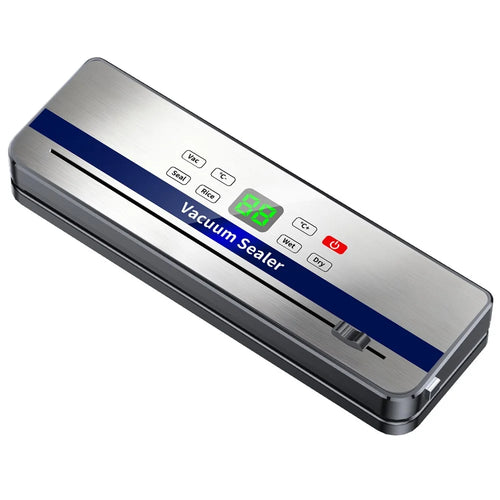 829 Rechargeable Vacuum Sealer Portable Food Sealer Kitchen Preservation Device with 10 Textured Bags (English Version) - Dark Grey - 1