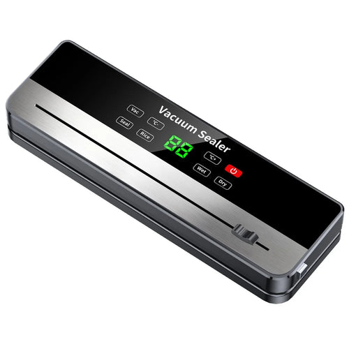 825 Portable Vacuum Sealer USB Rechargeable Kitchen Food Sealing Machine with 10 Textured Bags (English Version) - Dark Grey - 1