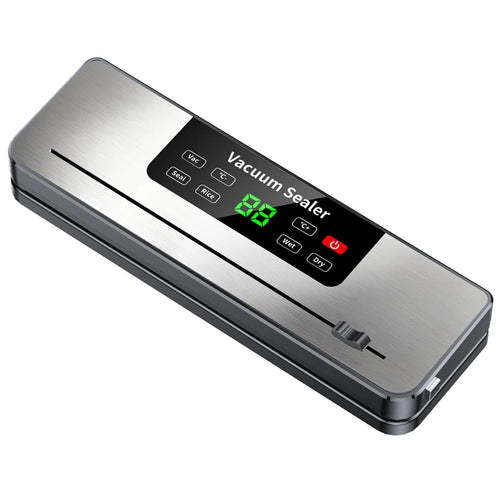 823 Portable Vacuum Sealer Food Sealer Kitchen Preservation Device with 10 Textured Bags (English Version) - Dark Grey - 1