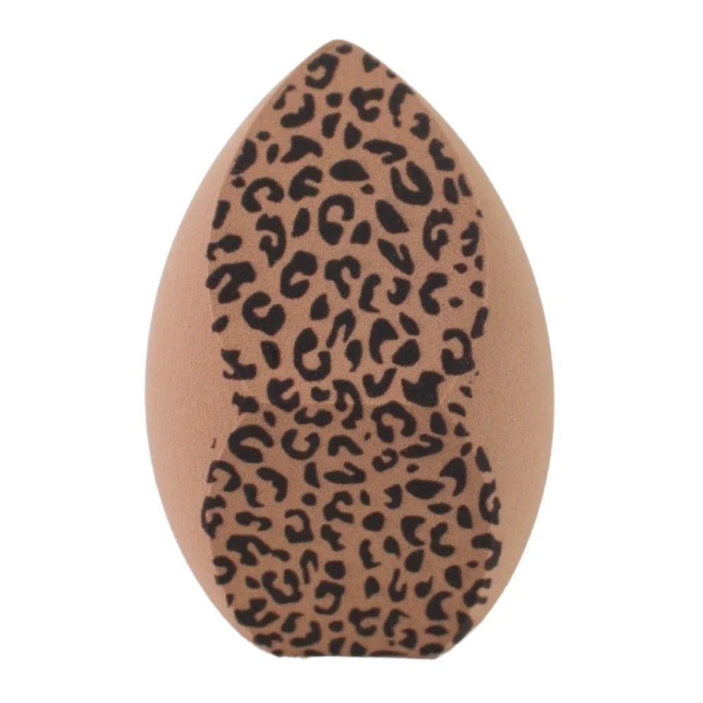 Large Size Leopard Print Makeup Sponge Dry / Wet Use Foundation Blender Cosmetic Puff - 1