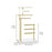 Nordic Jewelry Display Stand Metal Organizer Tray Multi Layer Storage Rack for Ring Earring Necklace - Gold - 5