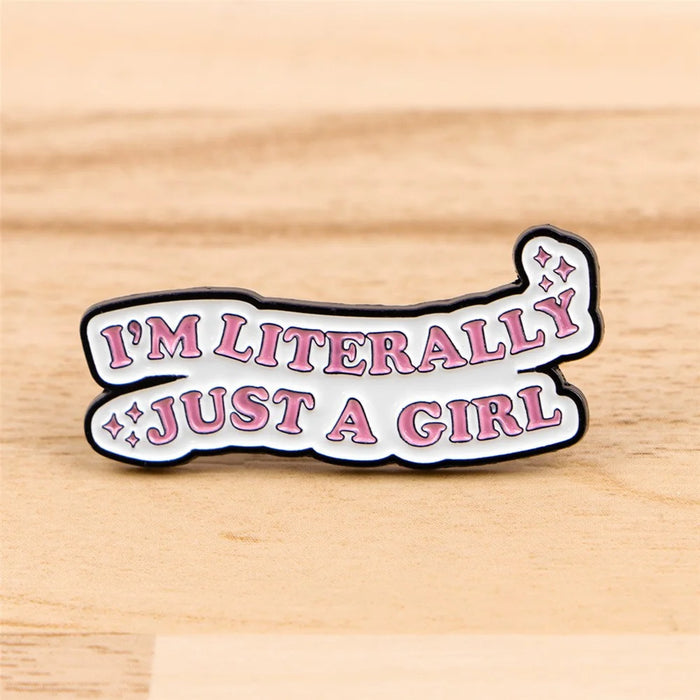 Humorous Quotes Enamel Pin Badge Zinc Alloy Brooch Pin Clothing Backpack Accessory - 5