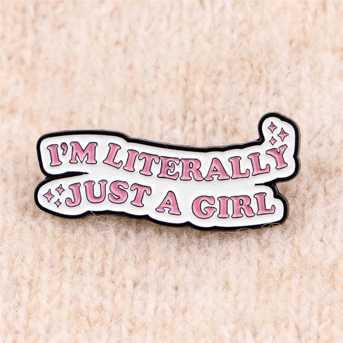 Humorous Quotes Enamel Pin Badge Zinc Alloy Brooch Pin Clothing Backpack Accessory - 6