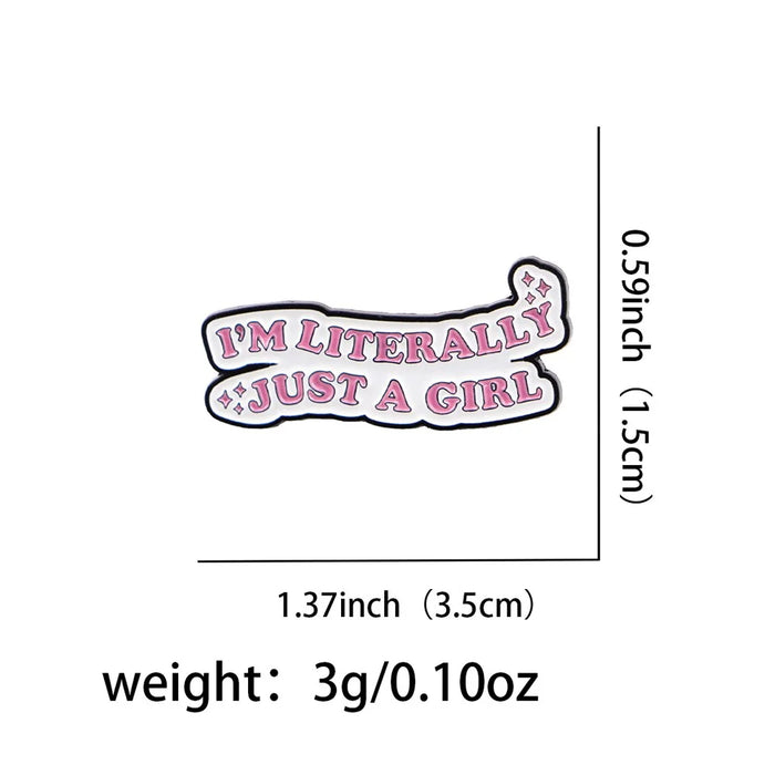 Humorous Quotes Enamel Pin Badge Zinc Alloy Brooch Pin Clothing Backpack Accessory - 7
