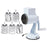 Manual Hand Crank Food Grinder Multifunctional Meat Mincer Nut Crusher 5 Blades Suction Cup Type (FDA Certificated) - White - 1