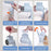 Manual Hand Crank Food Grinder Multifunctional Meat Mincer Nut Crusher 5 Blades Suction Cup Type (FDA Certificated) - White - 5