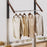 2PCS Folding Clothes Rack with 80cm Rod Wall Mounted Space Aluminum Retractable Laundry Drying Rail Hanger - White - 2