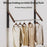 2PCS Folding Clothes Rack with 180cm Rod Wall Mounted Space Aluminum Retractable Laundry Drying Rail Hanger - Black - 2