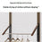 2PCS Folding Clothes Rack with 180cm Rod Wall Mounted Space Aluminum Retractable Laundry Drying Rail Hanger - Black - 3