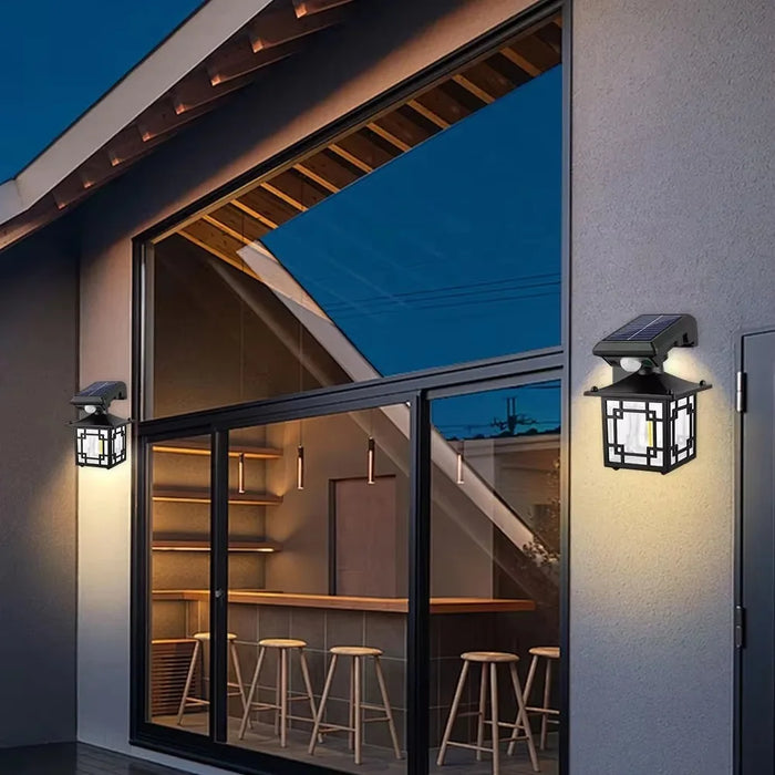 Solar Wall Light Outdoor Waterproof Motion Sensor LED Light with Intelligent Control Three Lighting Modes - JD-1579 - 3