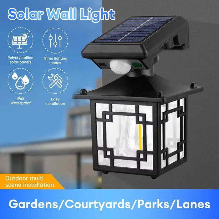 Solar Wall Light Outdoor Waterproof Motion Sensor LED Light with Intelligent Control Three Lighting Modes - JD-1579 - 7