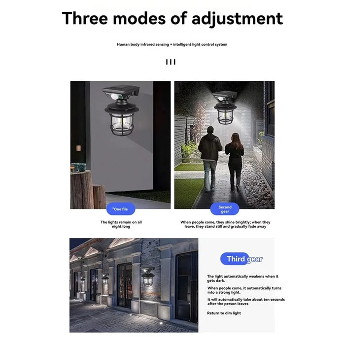 Split Type Outdoor Solar Wall Light Rotatable Waterproof Street Light Motion Sensor Road Lighting Yard Lamp - JD-1579A - 4