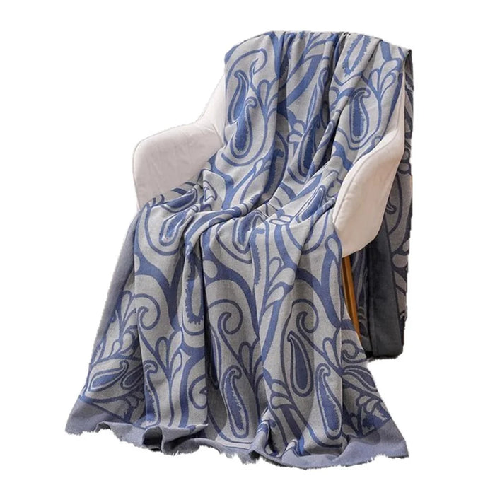 180 x 135cm Portable Office Sofa Nap Blanket Soft Polyester Throw Blanket for Car Travel - Paisley - 1