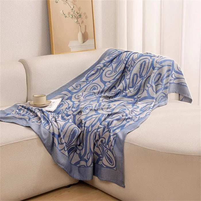 180 x 135cm Portable Office Sofa Nap Blanket Soft Polyester Throw Blanket for Car Travel - Paisley - 2