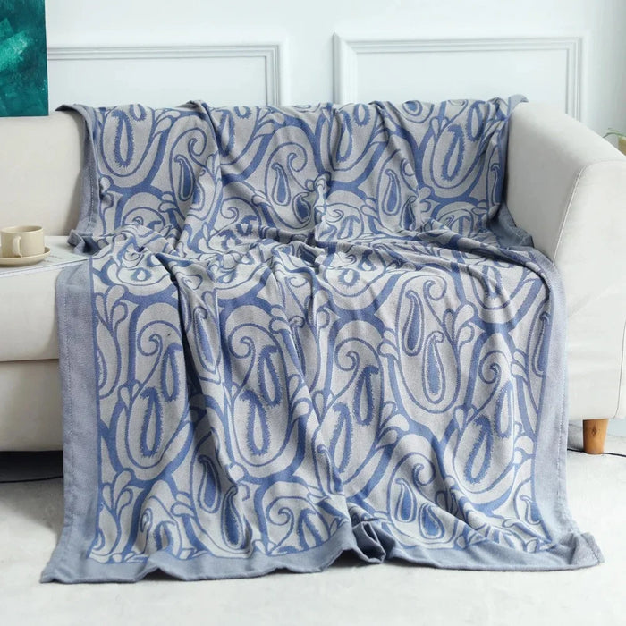 180 x 135cm Portable Office Sofa Nap Blanket Soft Polyester Throw Blanket for Car Travel - Paisley - 3