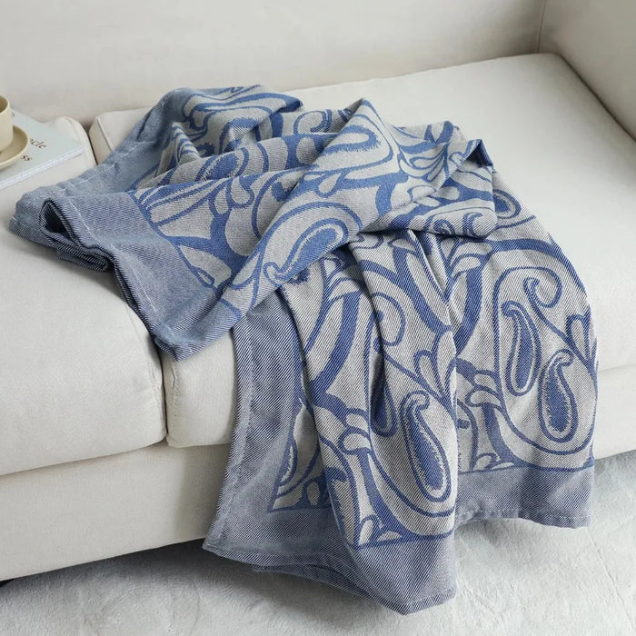 180 x 135cm Portable Office Sofa Nap Blanket Soft Polyester Throw Blanket for Car Travel - Paisley - 4