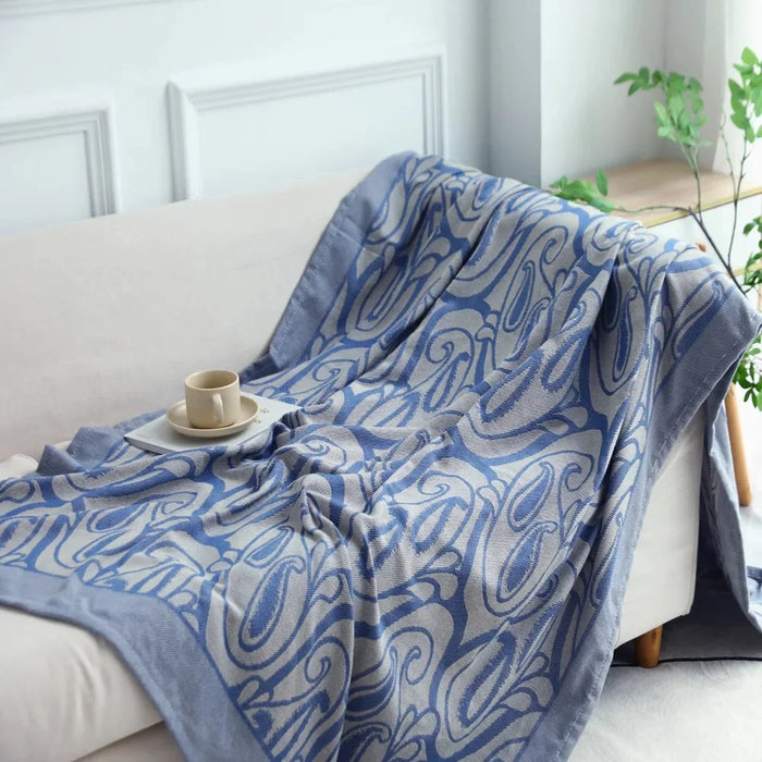 180 x 135cm Portable Office Sofa Nap Blanket Soft Polyester Throw Blanket for Car Travel - Paisley - 5
