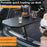 Car Trunk Table Portable Foldable Camping Desk Carbon Fiber Texture 180 Degree Adjustable Table - Black - 4