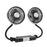 360 Degree Rotation Double Head 12V 24V Car Back Seat Fan 3-Speed Wind Adjustment USB Cooling Fan - Black - 1