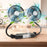 360 Degree Rotation Double Head 12V 24V Car Back Seat Fan 3-Speed Wind Adjustment USB Cooling Fan - Black - 3