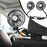 360 Degree Rotation Double Head 12V 24V Car Back Seat Fan 3-Speed Wind Adjustment USB Cooling Fan - Black - 7