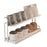 Kitchen Double Layer Cup Holder Rack with Draining Tray Countertop Organizer Glass Mug Storage Stand - White - 2