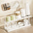 Kitchen Double Layer Cup Holder Rack with Draining Tray Countertop Organizer Glass Mug Storage Stand - White - 4