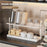 Kitchen Double Layer Cup Holder Rack with Draining Tray Countertop Organizer Glass Mug Storage Stand - White - 5