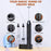 Electric Milk Frother Stainless Steel Coffee Cream Foam Maker Foldable Whisk with 3 Interchangeable Heads - Black - 4