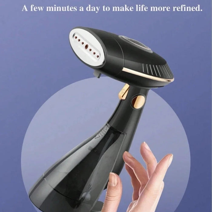 1500W Portable Steam Iron Dry / Wet Dual Use Handheld Folding Garment Steamer with 168ml Water Tank, EU Plug - Black - 4
