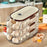 3-Tier Double Row Auto Rolling Egg Storage Container Plastic Stackable Refrigerator Eggs Organizer Box - Clear - 3