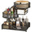 3-Tier Makeup Organizer with Tissue Holder Desktop Cosmetic Storage Rack Vanity Bathroom Counter Shelf - Black - 2