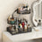 3-Tier Makeup Organizer Shelf Vanity Countertop Storage Rack Metal Bathroom Cosmetic Stand - Black - 2