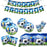 66Pcs Football Theme Party Supplies Set 7inch 9inch Plates Cups Banner Tablecloth for Birthday - 1