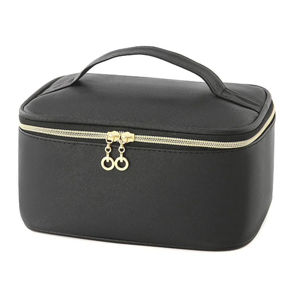 Large Capacity Makeup Bag Portable Travel Cosmetic Organizer Toiletry Bag for Women - Black - 1