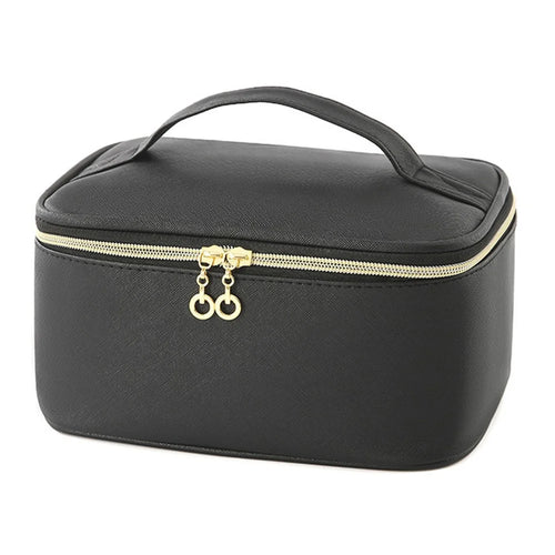 Large Capacity Makeup Bag Portable Travel Cosmetic Organizer Toiletry Bag for Women - Black - 1