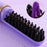 Hair Straightening Brush Wet Dry Dual Use Cordless Portable Anti-Scald PTC Heating Hair Brush - Purple - 5