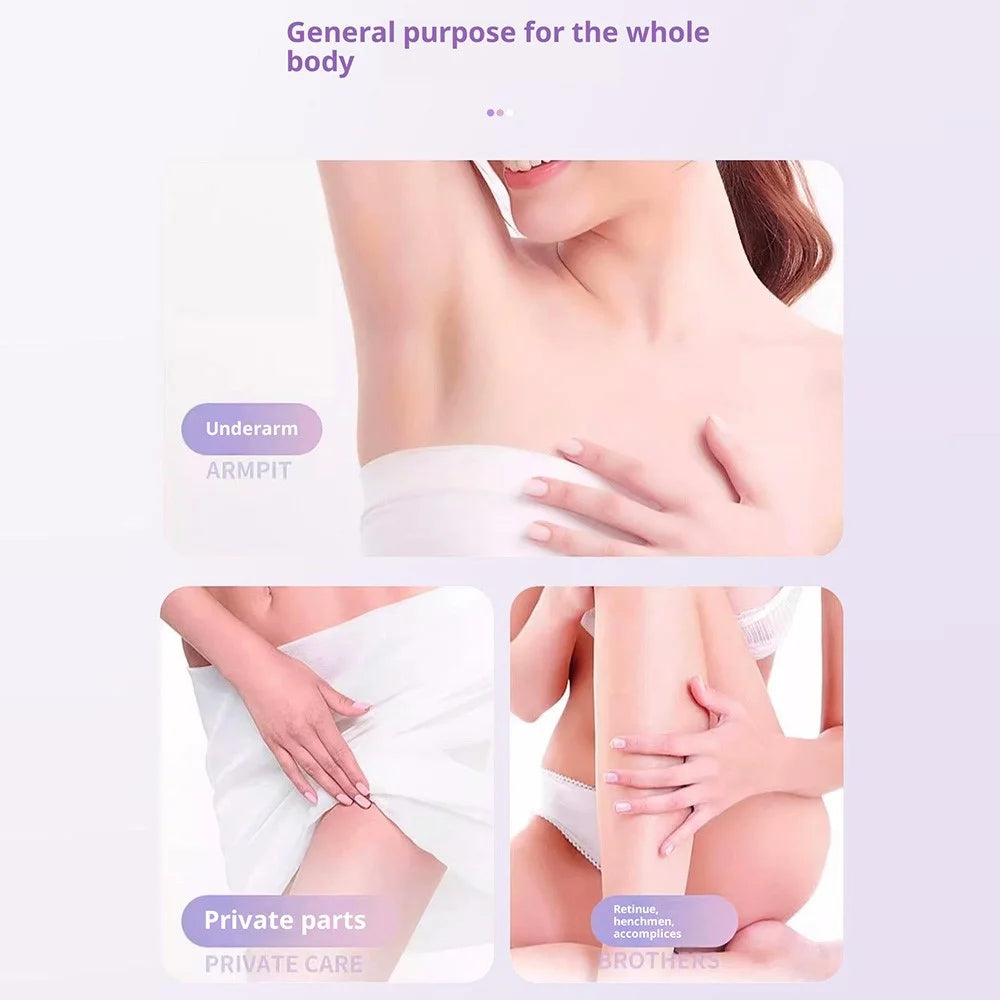 Electric Body Hair Trimmer Dual Head Shaver Razor Underarm Private Parts Hair Removal Device - Purple - 3