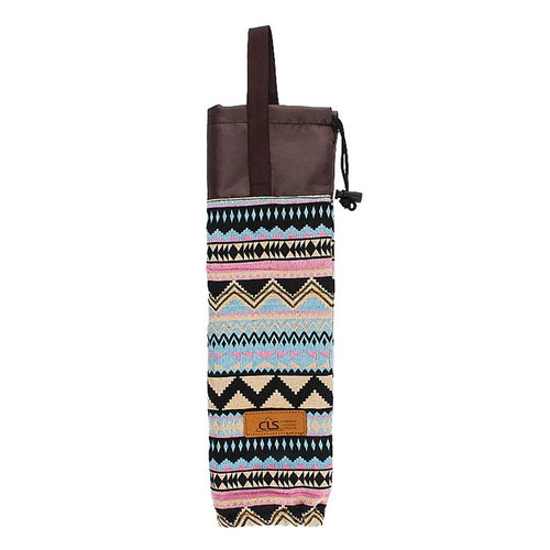 CLS Storage Bag for Disposable Paper Cup, Portable Outdoor Hanging Bag Camping Cup Organizer Holder Accessories - Ethnic Style - 1