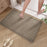 60 x 90cm Bathroom Mat Imitation Linen Woven Texture Memory Foam Non-Slip Absorbent Bath Rug - Khaki - 1