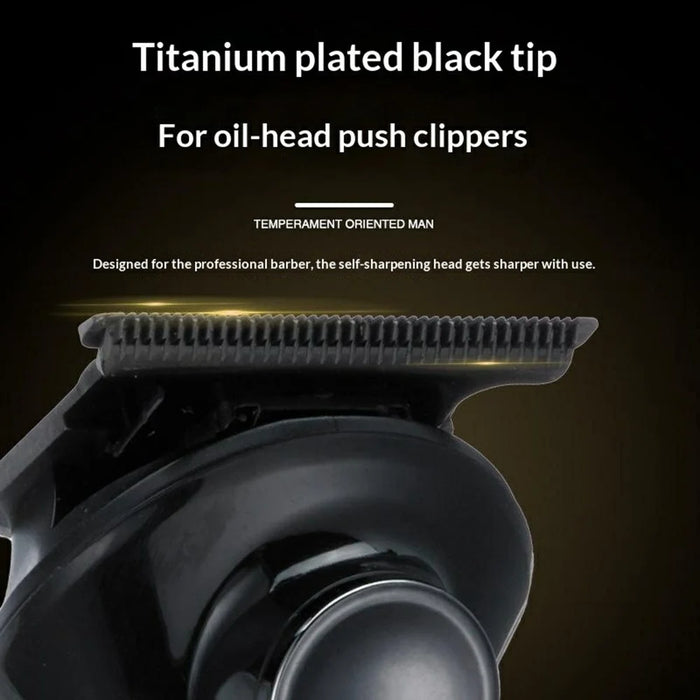 6-in-1 Electric Hair Clipper Set Multi-Function Grooming Kit IPX6 Waterproof LCD Display 1400mAh for Beard Trimming - Gold - 2