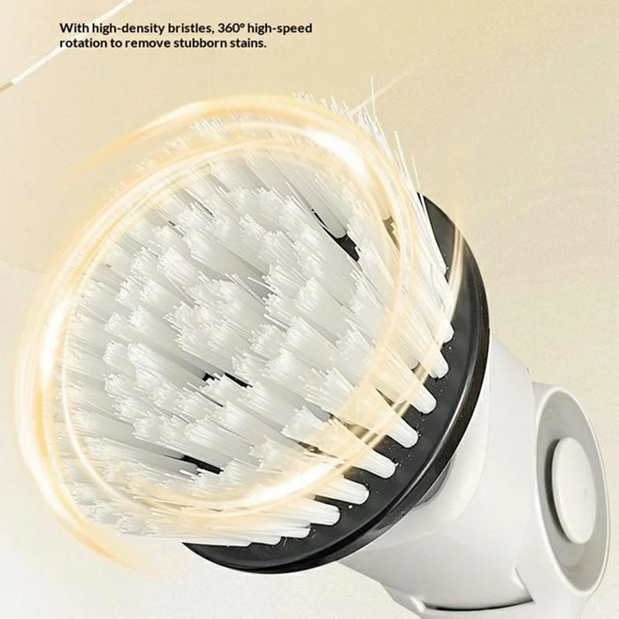 L-0275 7-in-1 Multi-function Electric Cleaning Brush Cordless Handheld Rotating Extendable Scrubber - Black - 4