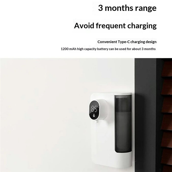 S12 Smart Automatic Soap Dispenser 500mL Wall Mount Touchless Gel Dispenser IPX5 Waterproof for Kitchen Bathroom - White - 5