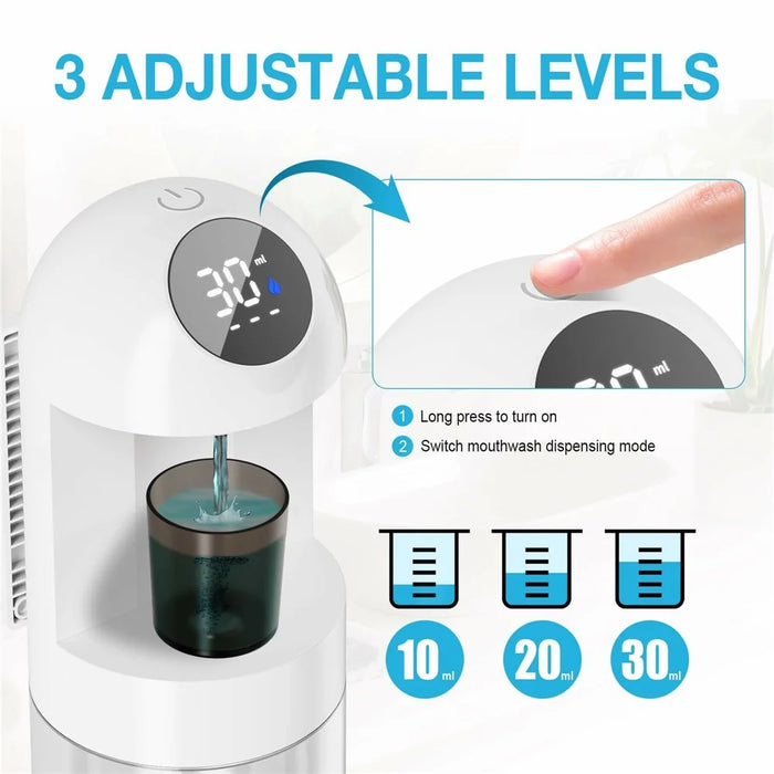 Automatic Mouthwash Dispenser 2000mAh Infrared Sensor 3 Modes 600ml Wall Mount Oral Care Device for Home Use - White - 3