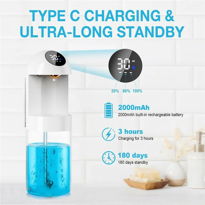 Automatic Mouthwash Dispenser 2000mAh Infrared Sensor 3 Modes 600ml Wall Mount Oral Care Device for Home Use - White - 4